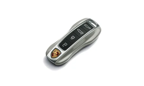 Окрашенные боковые накладки ключа, 2 шт., Меловой для Porsche Taycan, Panamera, Cayenne, 911 — фото 1