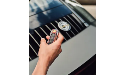 Накладки ключа Schottenkaro, 3 детали для Porsche Taycan, Panamera, Cayenne, 911 — фото 4