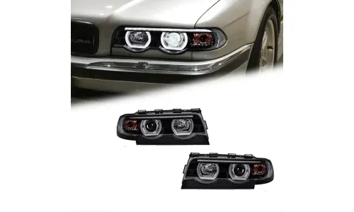 Фары передние LED с ходовыми огнями для BMW 7 E38 (1998-2002), комплект, FT Carlight — фото 1