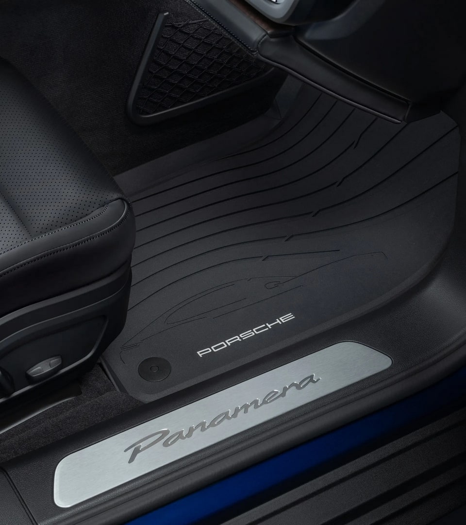 Комплект всепогодных ковриков салона, 4 шт., чёрный для Porsche Panamera G3 — фото 3