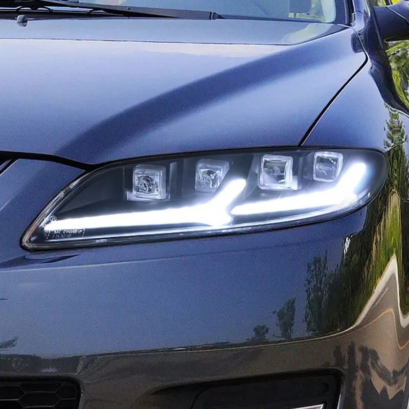 Фары передние LED с ходовыми огнями стиль демона для Mazda 6 (2003-2015), комплект, комплект, FT Carlight Carlight — фото 2