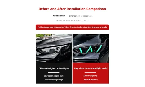Фары передние LED с ходовыми огнями RGB для Trumpchi Empow (2020-2024), комплект, комплект, FT Carlight Carlight — фото 7