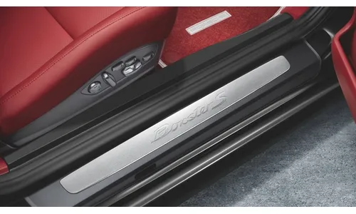Накладки порогов из нержавеющей стали, «Boxster S» для Porsche Boxster 981, Boxster 982 — фото 2