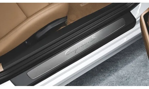 Накладки порогов из нержавеющей стали, «Cayman S» для Porsche Cayman 981, Cayman 982 — фото 1