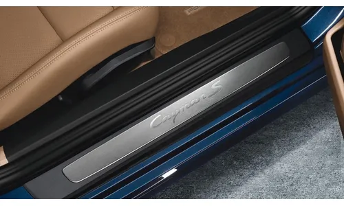 Накладки порогов из нержавеющей стали, «Cayman S» для Porsche Cayman 981, Cayman 982 — фото 2