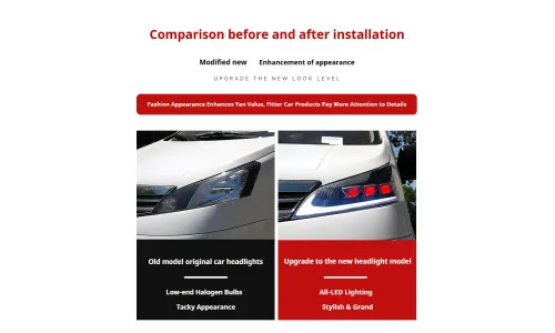 Фары передние LED с ходовыми огнями для Nissan NV200 (2010-2018), комплект, комплект, FT Carlight Carlight — фото 7