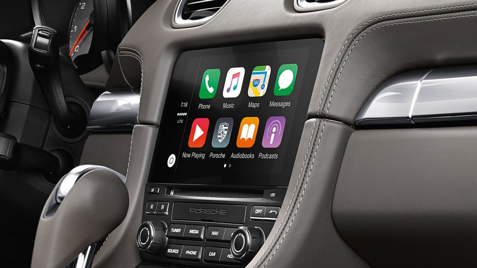 Комплект дооснащения Apple CarPlay, без заднего мультимедийного интерфейса для Porsche Boxster/Cayman 982 — фото 1