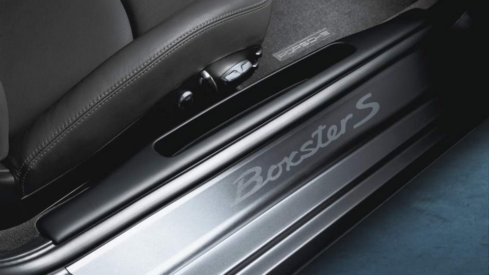 Накладки порогов из нержавеющей стали, «Boxster S», 2 шт. для Porsche Boxster 987 — фото 1