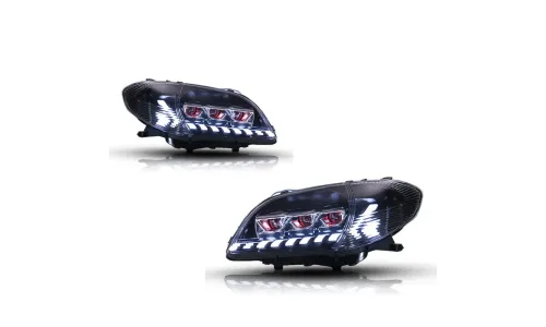 Фары передние LED с ходовыми огнями для Toyota Vios (2005-2007), комплект, комплект, FT Carlight Carlight — фото 6