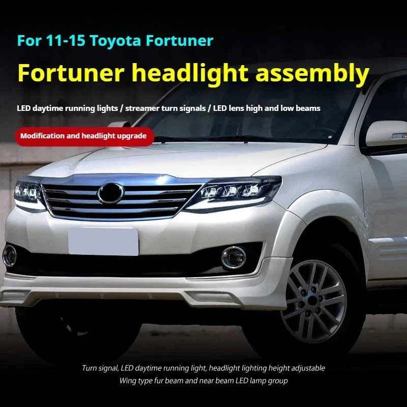 Фары LED проектор 3-глазные ДХО для Toyota Fortuner (2011-2015), комплект, комплект, FT Carlight Carlight — фото 5