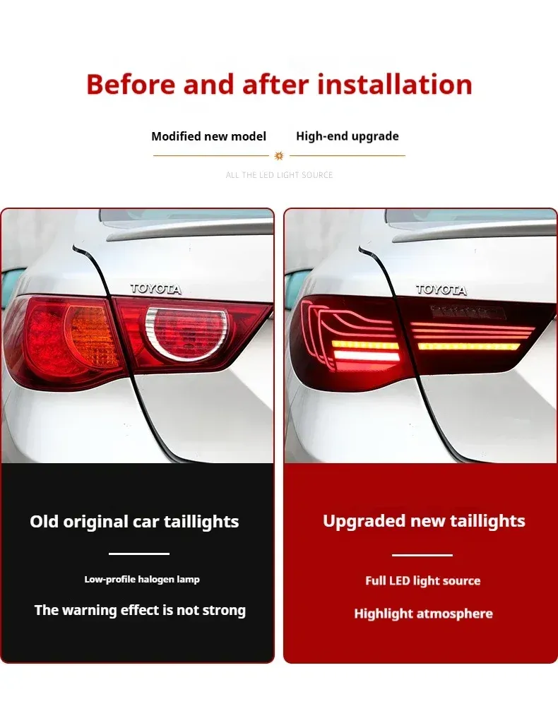 Задние LED-фонари RGB динамический поворотник для Toyota Reiz Mark X (2010-2013), комплект, комплект, FT Carlight Carlight — фото 7