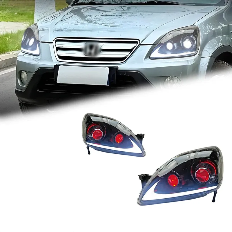 Фары передние LED с ходовыми огнями для Honda CR-V (2005-2006), комплект, комплект, FT Carlight Carlight — фото 1