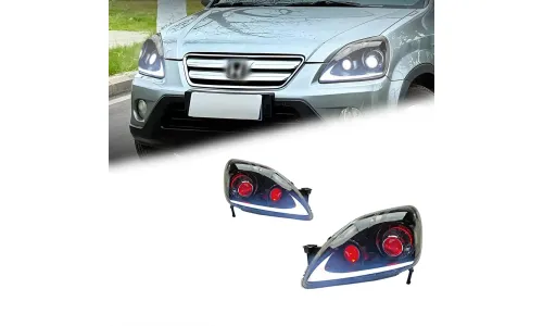 Фары передние LED с ходовыми огнями для Honda CR-V (2005-2006), комплект, комплект, FT Carlight Carlight — фото 1