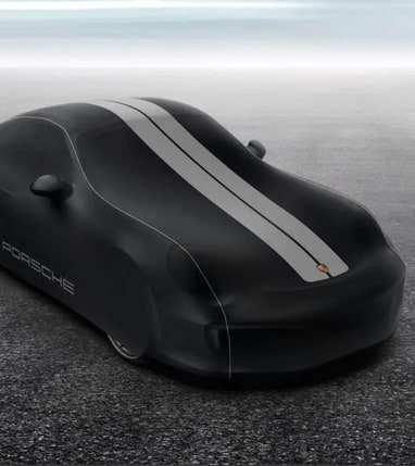 Гаражный чехол автомобиля Plus, чёрный, серый декор для Porsche 911 991.1, 911 991.2 — фото 3