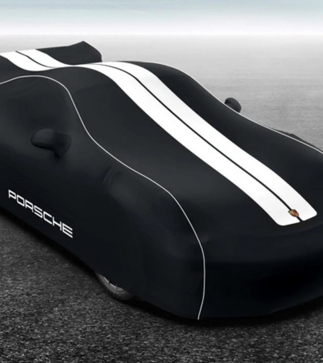Гаражный чехол автомобиля Plus, чёрный, белый декор для Porsche 911 991.1 GT3, 911 991.2 GT3 — фото 3