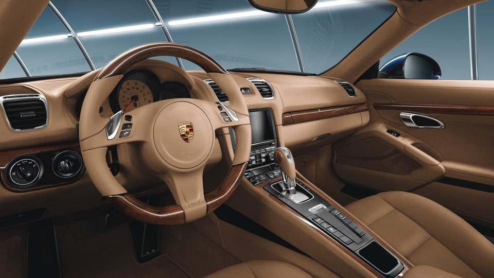 Комплект отделки салона из махагони, для PDK, бежевый luxor beige для Porsche Boxster/Cayman 981, 911 991.1 — фото 1