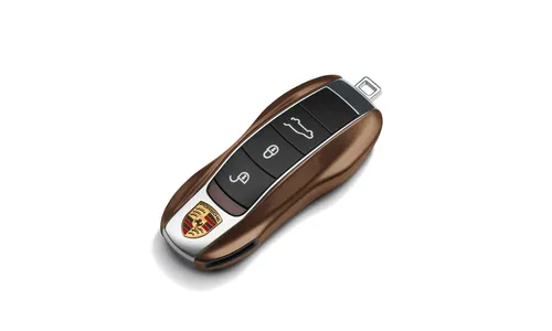 Окрашенные боковые накладки ключа, 2 шт., Коньячный металлик для Porsche Cayenne, Macan, Boxster/Cayman, 911, Panamera — фото 1