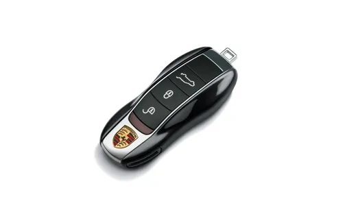 Окрашенные боковые накладки ключа, 2 шт., Чёрный для Porsche Cayenne, Macan, Boxster/Cayman, 911, Panamera — фото 1