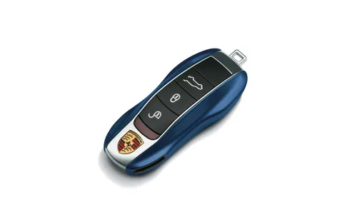 Окрашенные боковые накладки ключа, 2 шт., Ночной синий металлик для Porsche Cayenne, Macan, Boxster/Cayman, 911, Panamera — фото 1