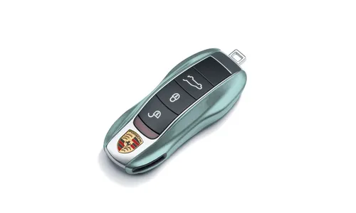 Окрашенные боковые накладки ключа, 2 шт., Зелёный Shade металлик для Porsche Cayenne, Macan, Boxster/Cayman, 911, Panamera — фото 1