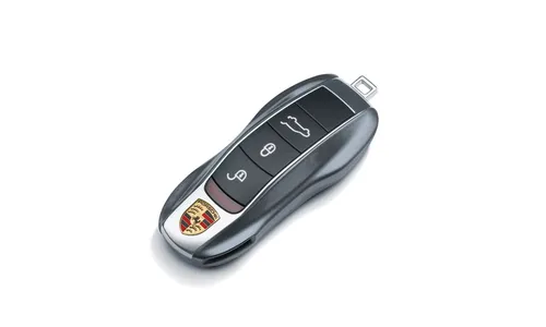 Окрашенные боковые накладки ключа, 2 шт., Ванадиевый серый металлик для Porsche Cayenne, Macan, Boxster/Cayman, 911, Panamera — фото 1