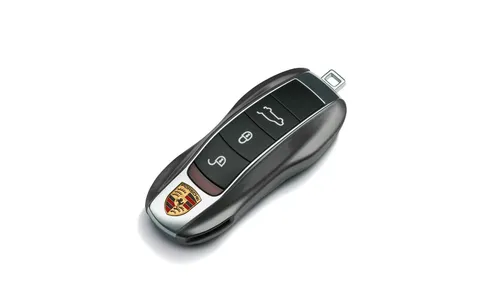 Окрашенные боковые накладки ключа, 2 шт., Агатовый серый металлик для Porsche Cayenne, Macan, Boxster/Cayman, 911, Panamera — фото 1