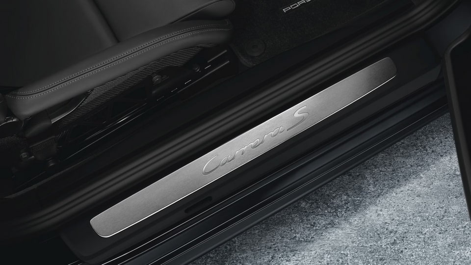 Накладки порогов из нержавеющей стали, «Carrera S», 2 шт. для Porsche 911 991.1, 911 991.2 — фото 1
