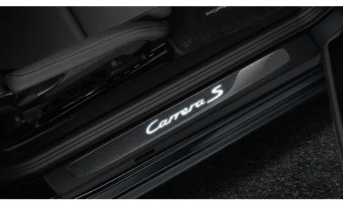 Карбоновые накладки порогов с подсветкой, «Carrera S», 2 шт. для Porsche 911 991.1, 911 991.2 — фото 2