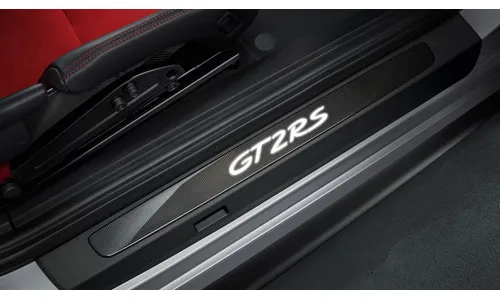Карбоновые накладки порогов с подсветкой, «GT2 RS», 2 шт. для Porsche 911 991.2 GT2 RS — фото 1