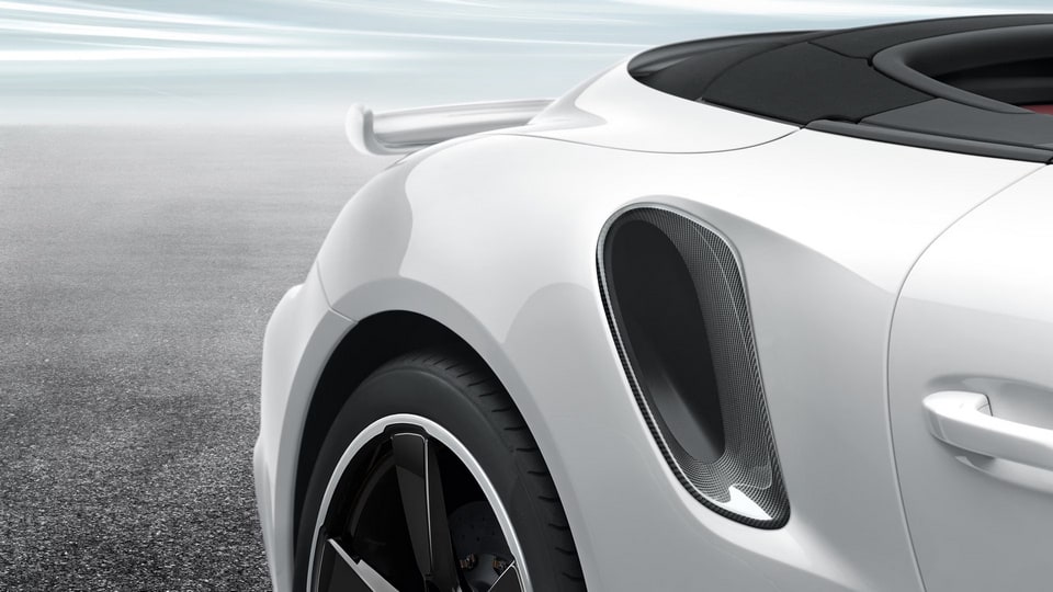 Карбоновые воздухозаборники задних боковин для Porsche 911 991.2 Turbo — фото 1