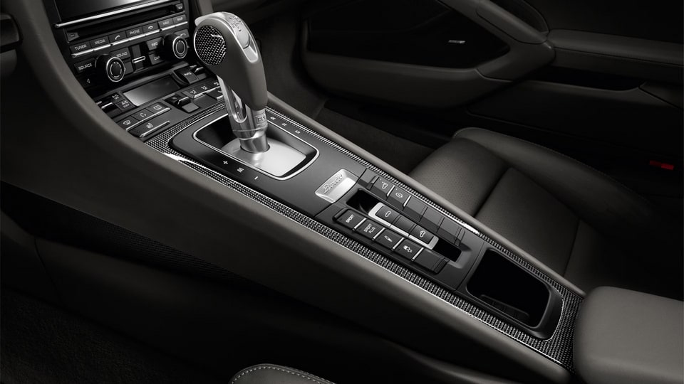 Карбоновая накладка центральной консоли для Porsche Boxster/Cayman 981, Boxster/Cayman 982, 911 991.1, 911 991.2 — фото 1