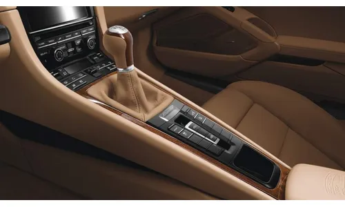 Накладка центральной консоли из махагони для Porsche Boxster/Cayman 981, Boxster/Cayman 982, 911 991.1, 911 991.2 — фото 2
