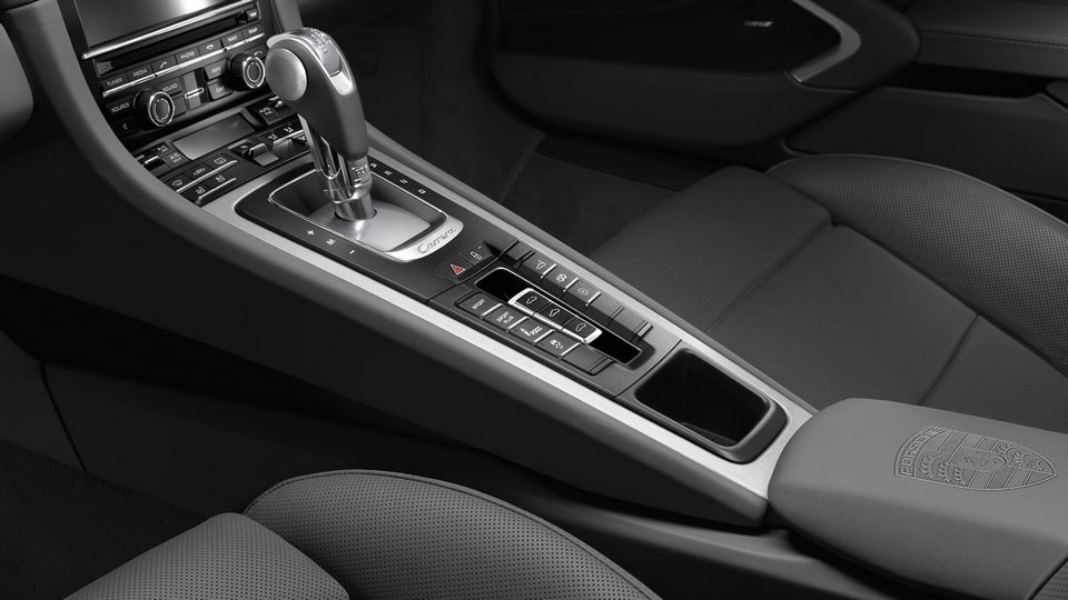 Накладка центральной консоли из шлифованного алюминия для Porsche Boxster/Cayman 981, Boxster/Cayman 982, 911 991.1, 911 991.2 — фото 4