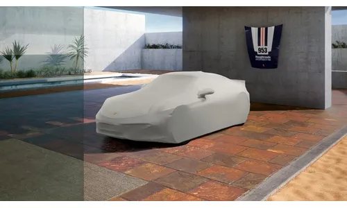 Уличный чехол Outdoor Car Cover Plus, бежевый, без багажной корзины для Porsche 911 992.1 Dakar — фото 1