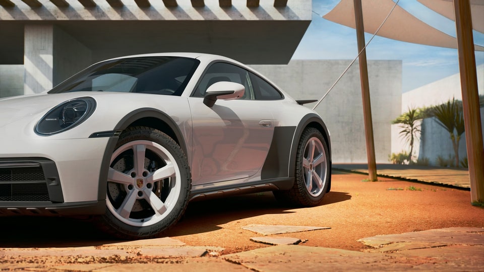 Матовые антигравийные плёнки задних крыльев, 2 шт. для Porsche 911 992.1 Dakar — фото 1