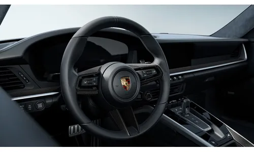 Руль GT Sport с кожаной обивкой и матовой карбоновой накладкой, с Sport Chrono для Porsche 911 992.2 — фото 1
