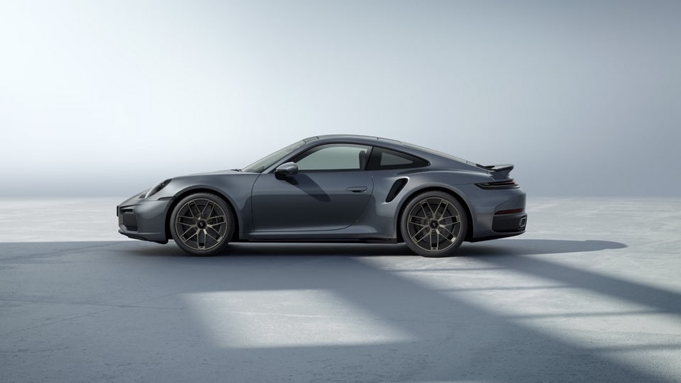 Комплект колёс 20/21 дюйм Turbo Exclusive Design с Carbon Blades, Turbonit, сатиновый для Porsche 911 992.2 Turbo S — фото 2