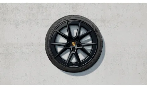 Комплект летних колёс 20/21 дюймов, Carrera S, чёрный глянцевый для Porsche 911 992.2 — фото 1