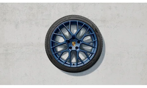 Комплект летних колёс 20/21 дюймов, RS Spyder Design, синий Indigo Blue для Porsche 911 992.2 — фото 1