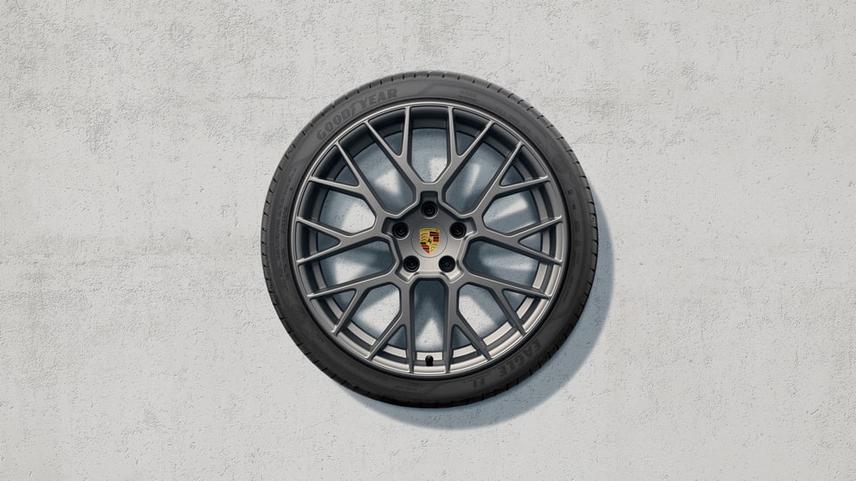 Комплект летних колёс 20/21 дюймов, RS Spyder Design, Darksilver для Porsche 911 992.2 — фото 1
