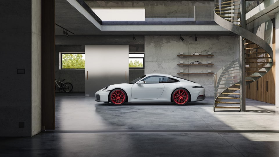 Комплект летних колёс 20/21 дюймов, RS Spyder Design, красный Pyro Red для Porsche 911 992.2 — фото 2