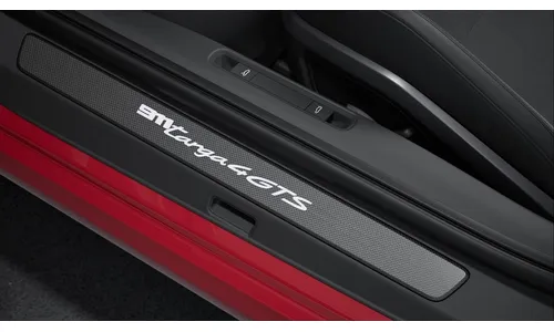 Накладки порогов с белой подсветкой, матовый карбон, 911 targa 4 GTS для Porsche 911 992.1 Targa, 911 992.2 Targa — фото 1