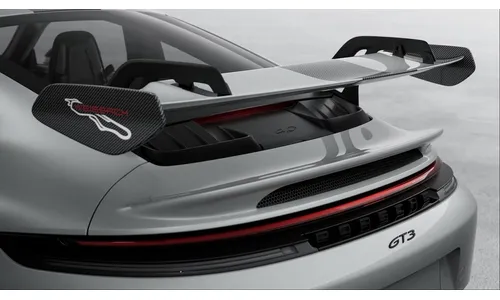 Цветной логотип Weissach для заднего крыла, красный Guards Red для Porsche 911 992.2 GT3 — фото 1