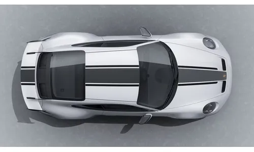 Цветные декоративные полосы Weissach, чёрный для Porsche 911 992.2 GT3 — фото 1