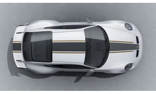 Цветные декоративные полосы Weissach, золотистый California Gold для Porsche 911 992.2 GT3 — фото 1
