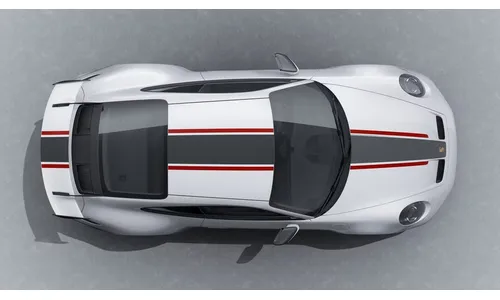 Цветные декоративные полосы Weissach, красный для Porsche 911 992.2 GT3 — фото 1