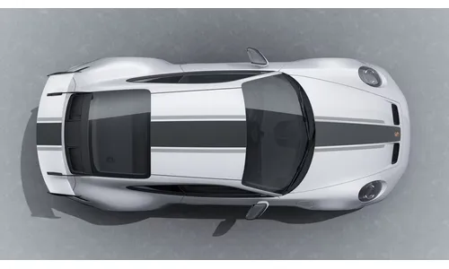 Цветные декоративные полосы Weissach, серебристый для Porsche 911 992.2 GT3 — фото 1