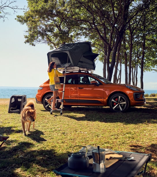 Двухместная палатка на крышу, чёрный / светло-серый Porsche — фото 7