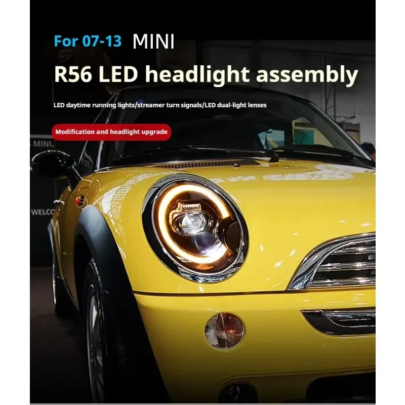 Фары передние LED с ходовыми огнями для Mini Cooper R56/R57/R58/R59 (2007-2013), комплект, комплект, FT Carlight Carlight — фото 5