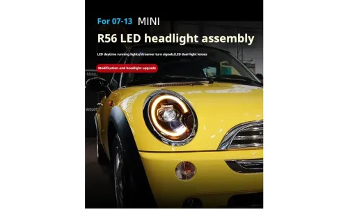 Фары передние LED с ходовыми огнями для Mini Cooper R56/R57/R58/R59 (2007-2013), комплект, комплект, FT Carlight Carlight — фото 5